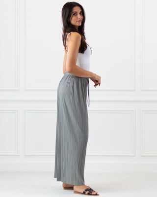 NEW | Tie Waist Pleated Trousers | Grey